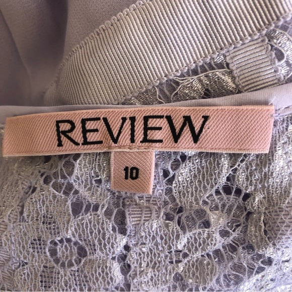 🌿 REVIEW 🌿 womans maxi dress purple capped sleeve lace elegant size 10 - Picture 10 of 11